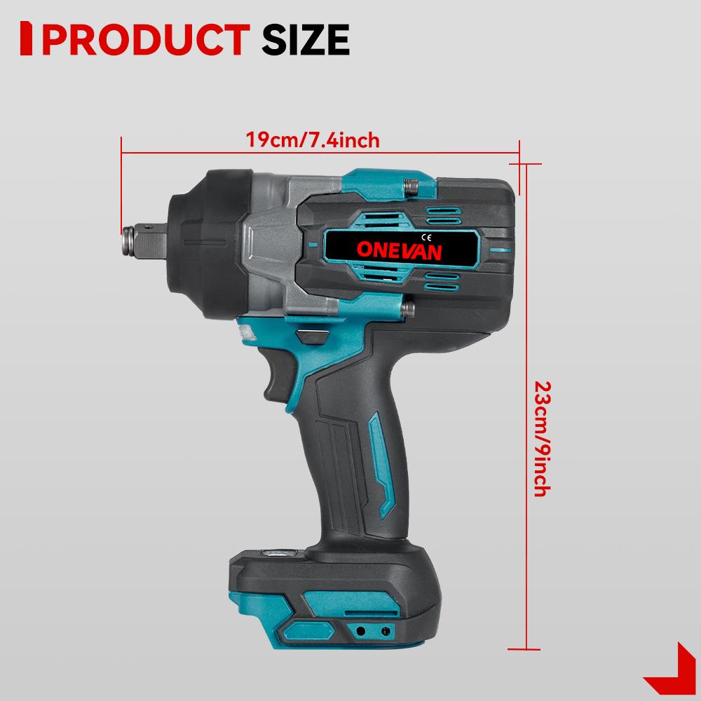 ONEVAN 2800N.M 2800W бесщеточный электрический ударный гайковерт 1/2 дюйма беспроводной ударный гайковерт отвертка инструмент для Makita 18V аккумулятор