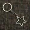 Модный брелок для ключей 30 мм, металлический брелок для ключей, ювелирные изделия, антикварное покрытие, полая звезда, 37x35 мм, кулон