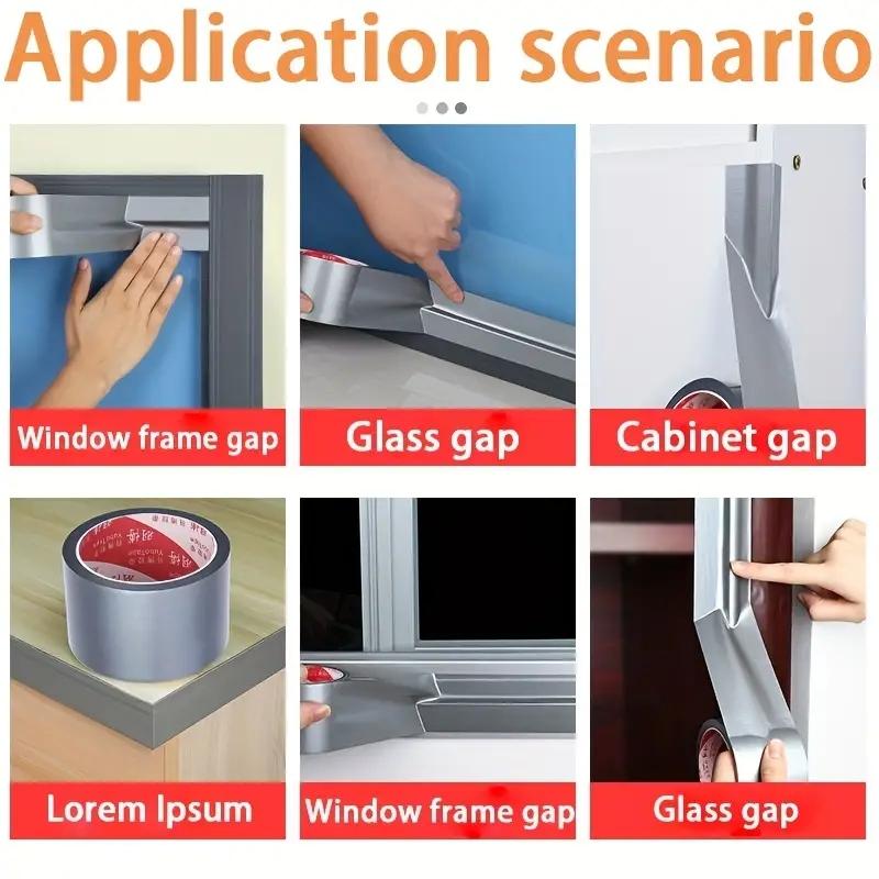 Windproof Window Sealing Tape Self Adhesive Seam Sealing Strip Strong Dustproof Waterproof Duct Tape Door Weather Stripping