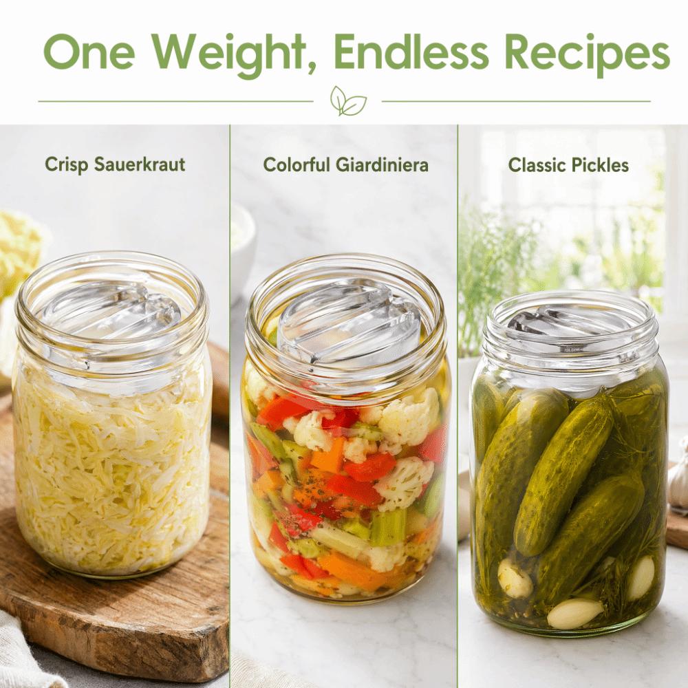 Heavy Glass Fermentation Weights with Handle Fermentation Weight Set Cheese Fermentation