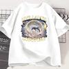 Live Laugh Lobotomy T Shirt Women Funny Dolphin Meme T-Shirt Silly Cotton Short Sleeve Weird Vintage Graphic T-Shirts