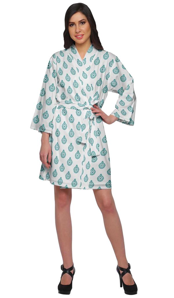 Moomaya Халат с принтом для девочек, кимоно, халаты для женщин, короткие