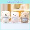 In Charming Bear Belly Wrap Plush Toy Lovable Fluffy Keychain Charm For Bags