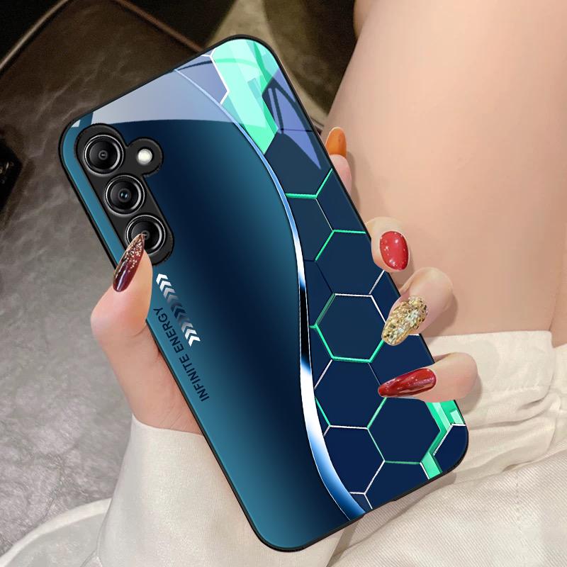 Текущий Светлый Сотовый Для Samsung Galaxy A14 4G 20 30 52 20S 21S 22 A32 33 34 42 50 51 53 54 70 71 72 73 5G Стеклянный Чехол Для Телефона