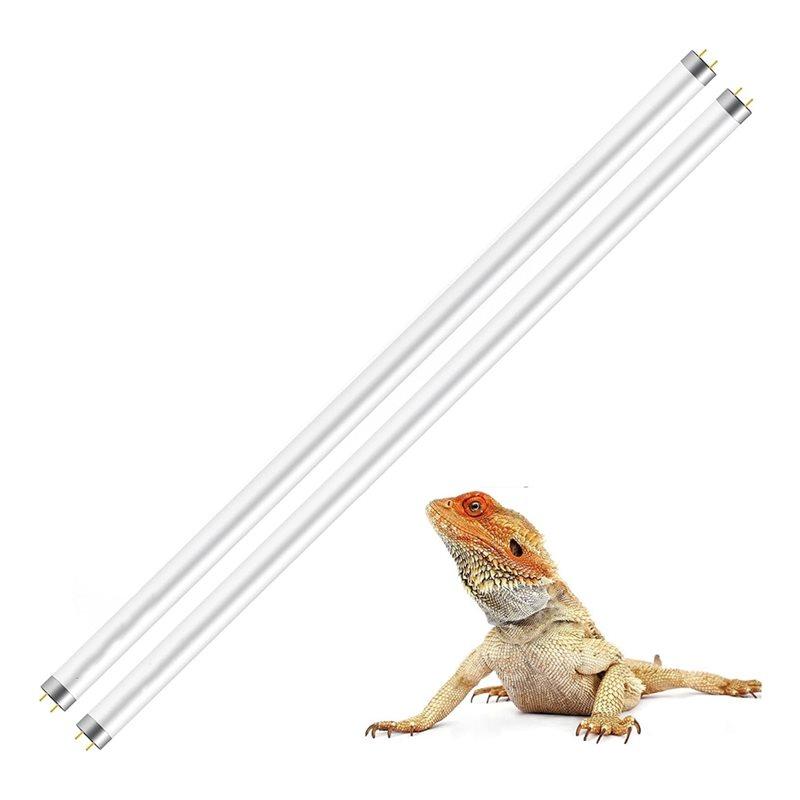 Reptile UVB Light Bulb T5 10.0, 24W HO UVA UVB For Bearded Dragon Light Bar 22 Inch 2 Pack
