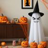 Halloween Ghost Decoration Outdoor Glowing Ghost with Witch Hat DIY Expressions