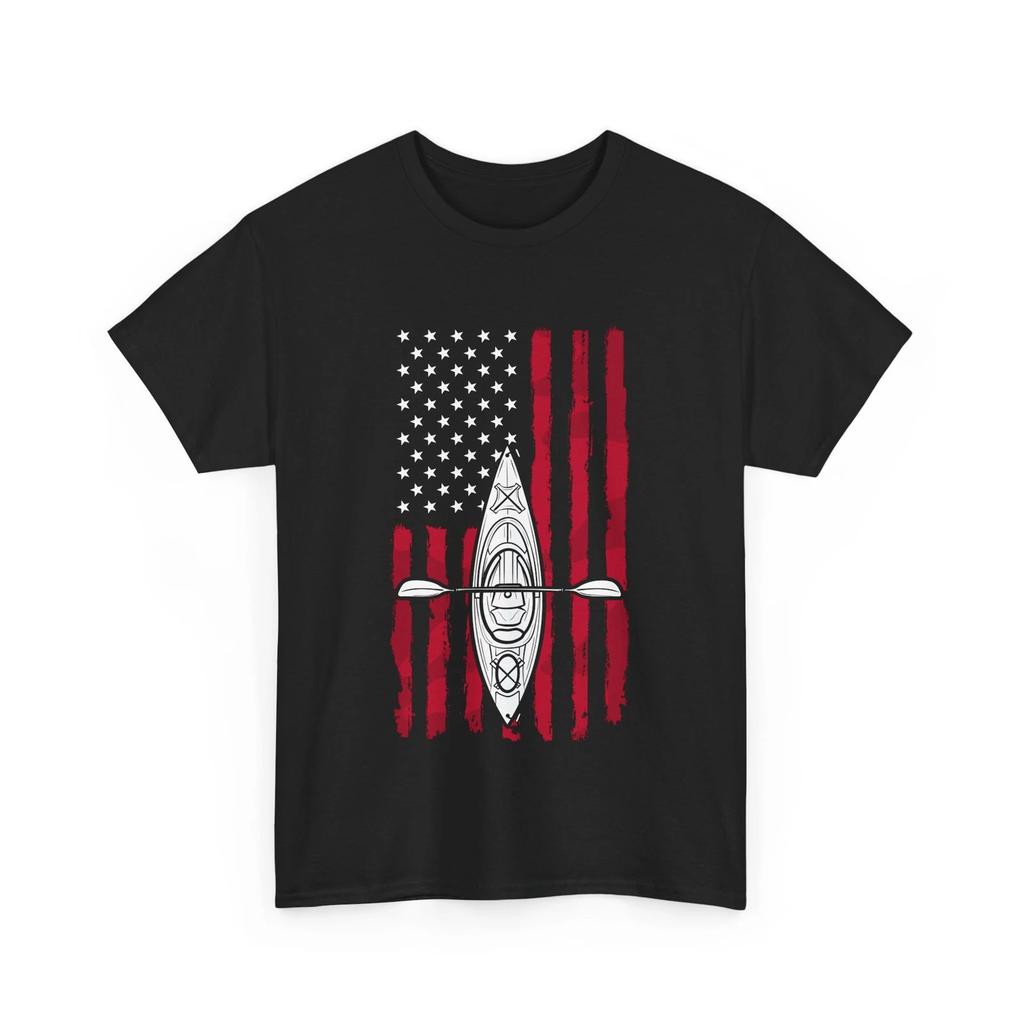 Kayaking Shirt, American Flag Kayaking Lovers Kayaker Women Men T-shirt