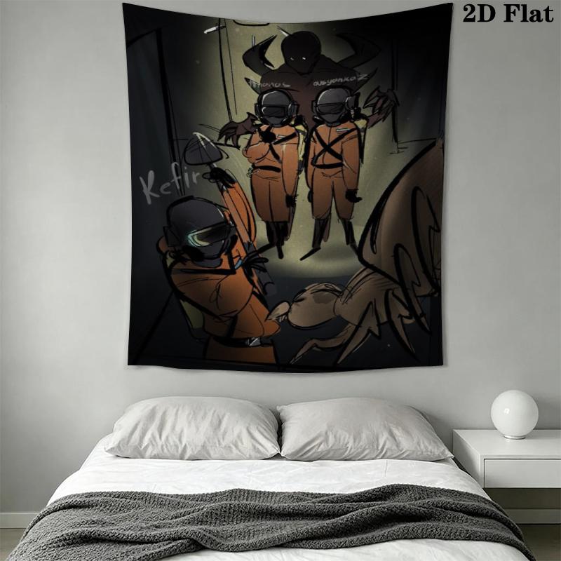 Lethal Company Wall Tapestry Aesthetic Wall Hanging Printed Fabric Blanket Decorative Tapestries for Bedroom Living Room Home Decor