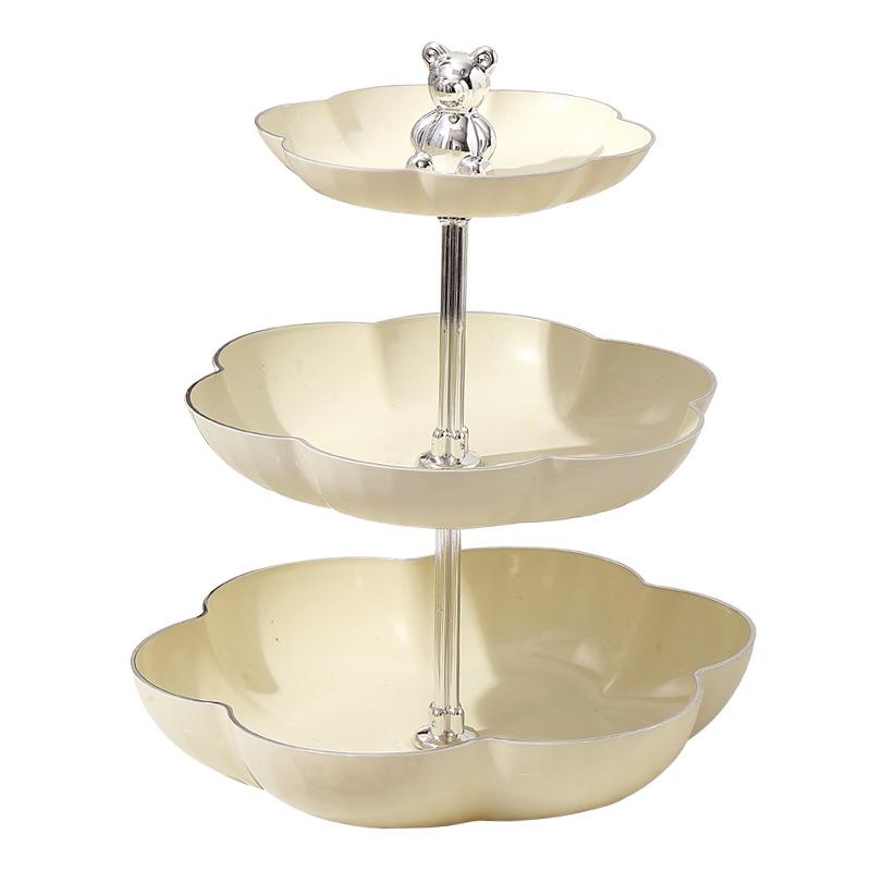 Роскошная многоярусная тарелка для подачи закусок и фруктов для декора гостиной или кофейного столика