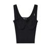 Za2025 Summer New Women clothes Versatile Slim fit Slimming Sexy Backless Square Collar Three-Dimensional Texture Knit vest
