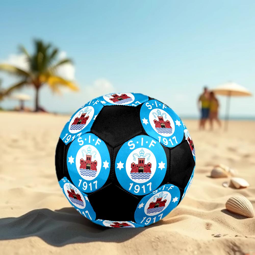 SIZE 5 Silkeborg IF Soccer Ball Colorful All Ages Machine Stitched PVC Competition Ready Durable High-Bounce