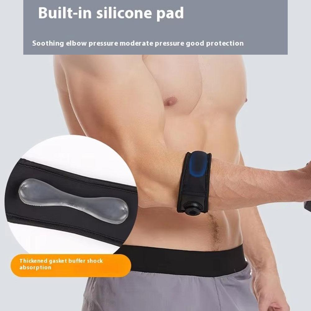 Tennis Elbow Brace for Men & Women, Elbow Brace for Tendonitis and Tennis Elbow and Golfer's Elbow, Adjustable Elbow Strap M/L