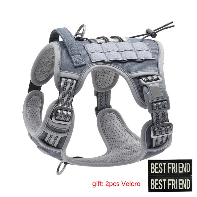 Тактическая шлейка для собак, регулируемая, для обучения работе с домашними животными, военный жилет, светоотражающая шлейка для собак для маленьких, средних и больших собак