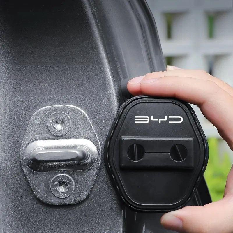 Силиконовая защитная накладка на дверь автомобиля серии BYD, заглушка замка двери, бесшумная, противоударная, амортизирующая для BYD Atto 3 Seal Dolphin