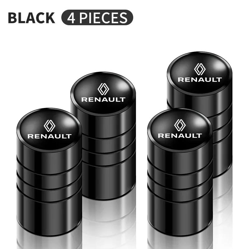 2026 Hot For Renault Interior Stickers 4PCS Car Tire Hub Valve Cover Metal Aluminum Metal Dust Cover Auto Accessories For Renaul