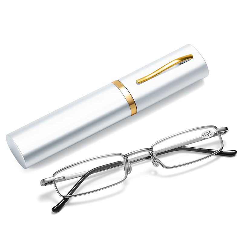 Mini Reading Glasses For Older Portable Small Pen Holder Light High-definition Suitable Reading L3I6