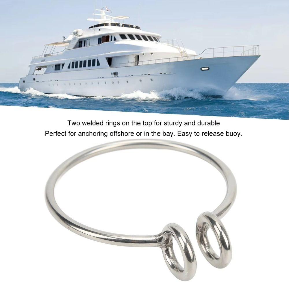 8mm Size Marine Anchor Retrieval Ring Polished Finish Stainless Steel Ring Anchor Retrieval