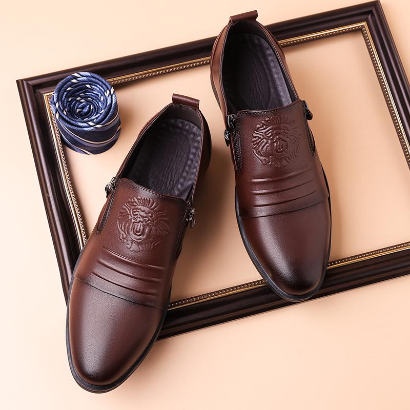 Кожаная обувь для мужчин Натуральная кожа Повседневная обувь Деловые оксфорды Высококачественная дизайнерская рабочая обувь