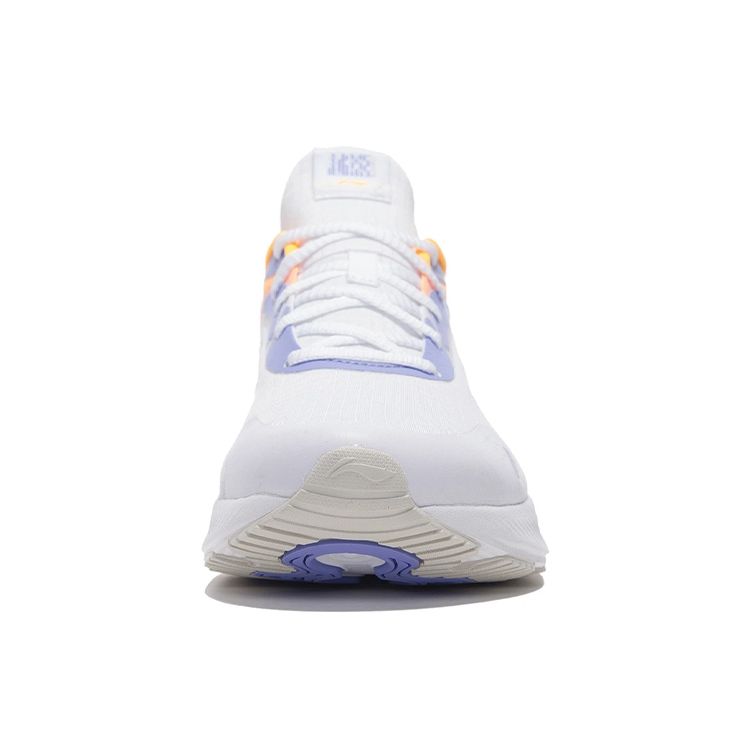 Кроссовки для бега Li Ning Yue Ying Element с низким верхом, амортизирующие, нескользящие, износостойкие, мужские, белые, фиолетовые ARHS009-1