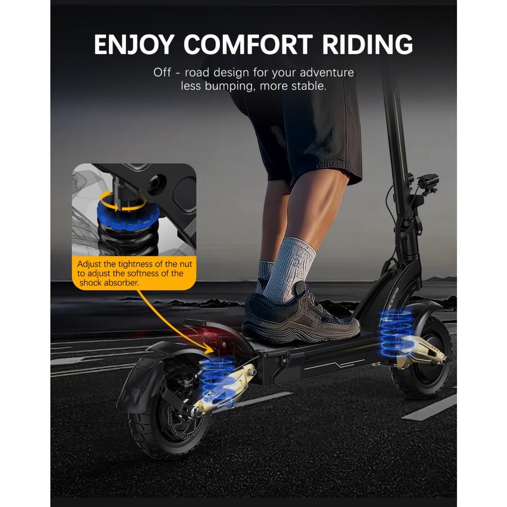 2025 Склад ЕС OOTD S30 Двухмоторная Подвеска Быстрое Складывание Складной Электрический Самокат Электрический Скейтборд