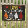 Vintage Metal Chicken Coop Decor Signs 8x12 Inches Retro Tin Fence Sence Hen House Decorations Sign TP0020