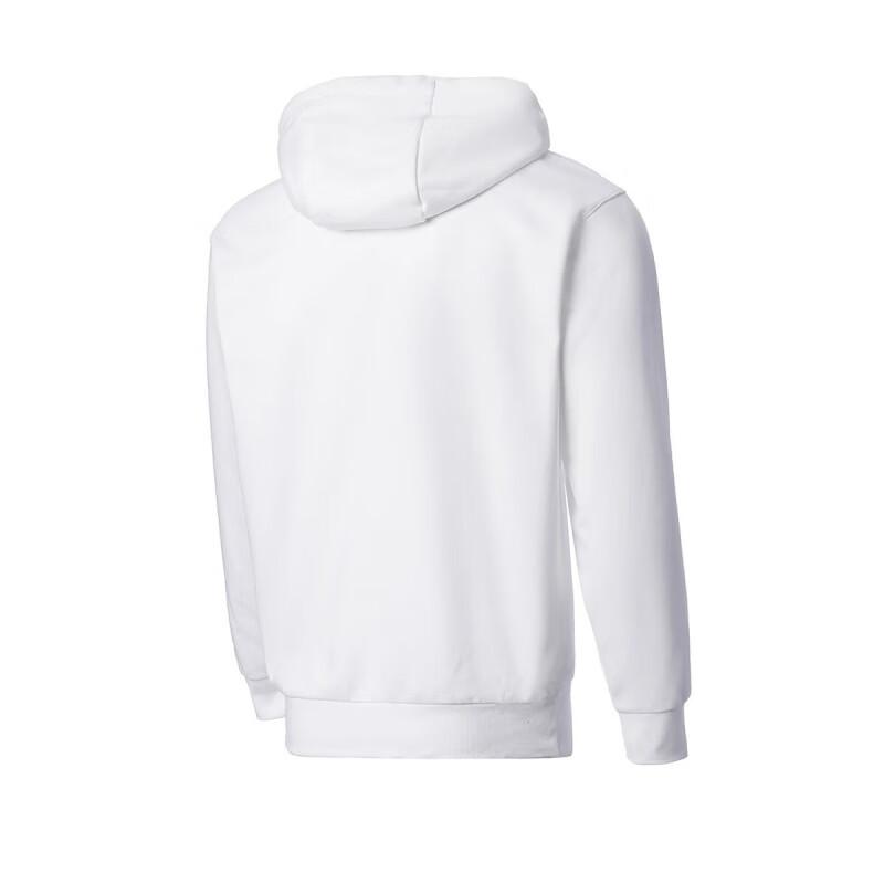 Adidas Retro Letter Hooded Drawstring Casual Long Sleeve Sweatshirt Men Sweatshirt White JF3319
