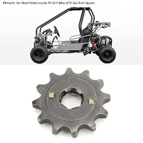 12 Tooth Front Sprocket for 530 Chain | 0.8in/20mm Shaft, 2.36in/60mm Dia, Steel Made, Fits 125cc-350cc Dirt Bikes, ATVs & Trail Bikes