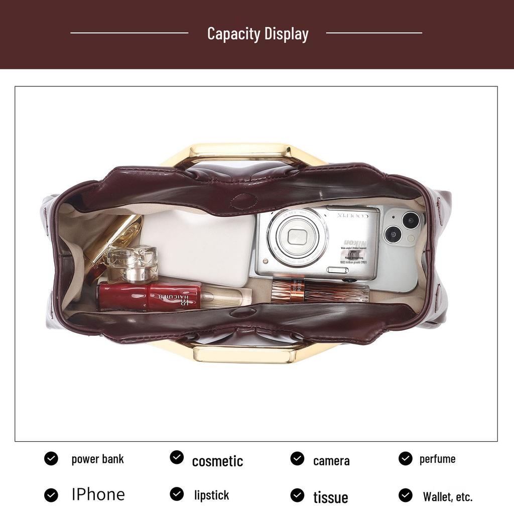 Ретро Облачная Сумка 2025: Женская вечерняя сумка-клатч с плиссировкой и дизайном, подчеркивающим форму лица