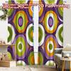 2pcs, 2D FLAT PRINTING Curtains (Without Rod) Geometric Vibes Christmas Holiday Curtains with Digital Printing Versatile Fabric