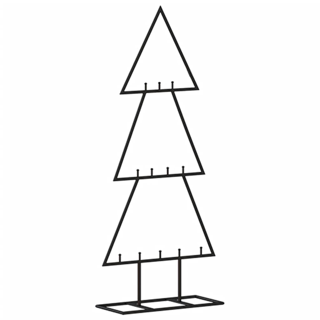 Metal Christmas Tree Decoration Black 60 cm