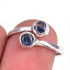 Натуральный кианит, драгоценный камень, стерлинговое серебро 925 пробы, регулируемое кольцо, ювелирное изделие L9J09