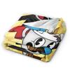 Cuphead Cartoon Blanket  Super Soft Print Plush Bedding Throws For Home Decor Travel Office Flannel Bedspread Bed Cover