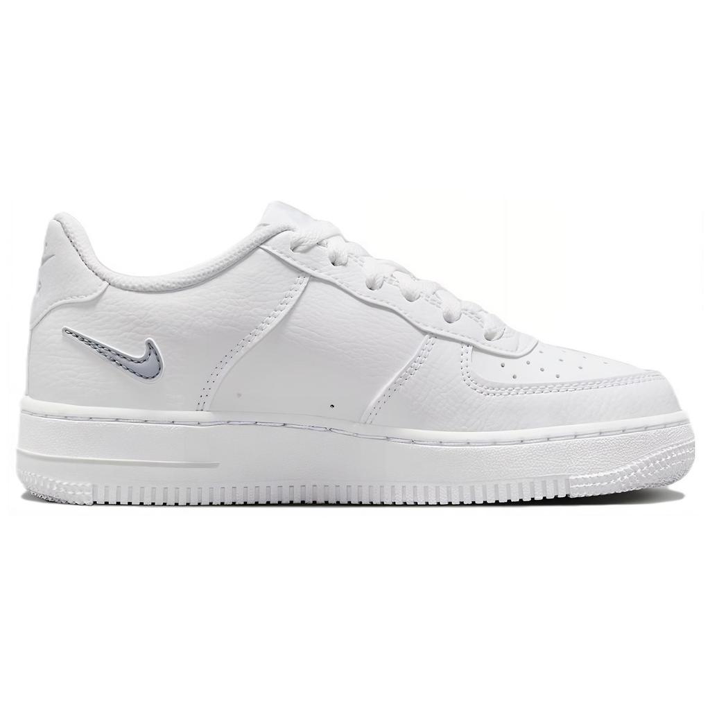 Nike Air Force 1 GS Cut Out Swoosh — Детские кроссовки Photon Dust белого цвета FQ2413-100