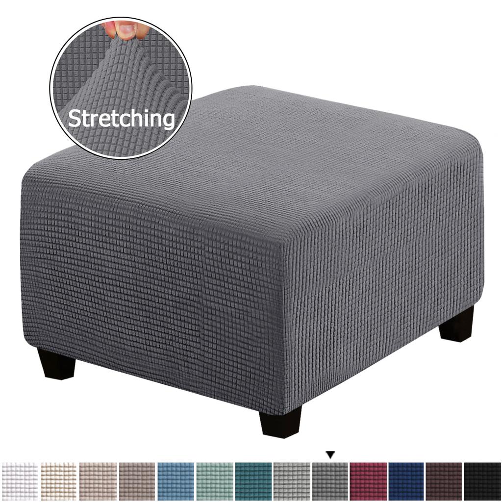Square Elastic Step Cover Thickened Full Cover Square Low Stool Cover Household Sofa Step Stool Protection Cover