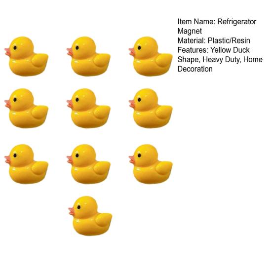 10 шт. Маленький желтый утенок Магнит на холодильник Дом Офис Кухня Шкафчик Холодильник Магнитный 3D Мультяшный Утенок Украшение Орнамент