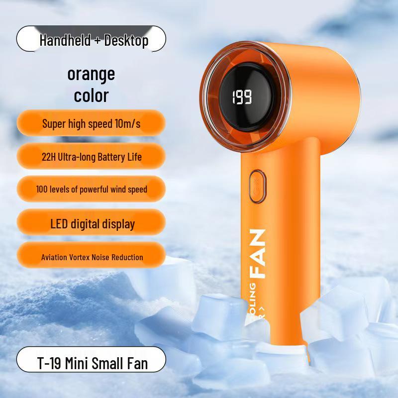 T20 USB High-Speed Brushless Handheld Fan - Portable Turbo Cooling for Outdoor Use