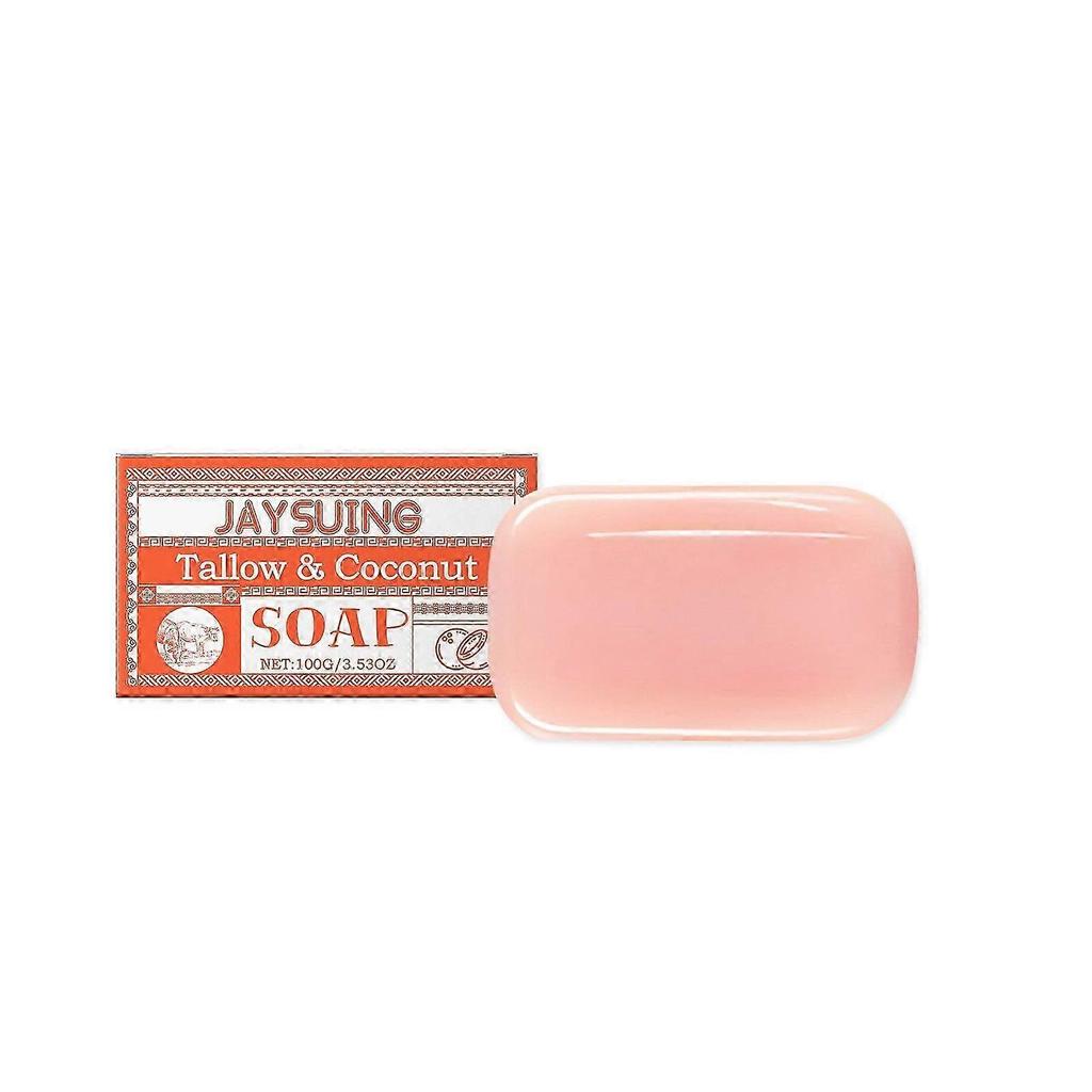 Moisturizing Tallow Coconut Oil Cleansing Soap with Refreshing Grapefruit Aroma Gentle, Hydrating, and Skin-Firming 100g for All Skin Types