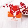 50Pcs Christmas Greeting Card Kids Mini Christmas Blessing Greeting Cards Envelope New Year Postcard Gift Card Xmas Party