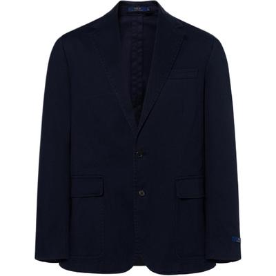 Polo однотонный однобортный костюм с воротником-поло с длинным рукавом мужские костюмы синий 715754089-004
