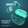 Беспроводные наушники JLab Go Pop ANC, цвет «прозрачный бирюзовый», цвет «прозрачный бирюзовый», пыле- и водонепроницаемые IP55, активное шумоподавление,