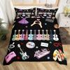 Пододеяльник с принтом для поклонников музыки Твин Фул Музыкальная тема Чехол для одеяла Поклонник певца Белый комплект постельного белья в подарок на День рождения, День святого Валентина