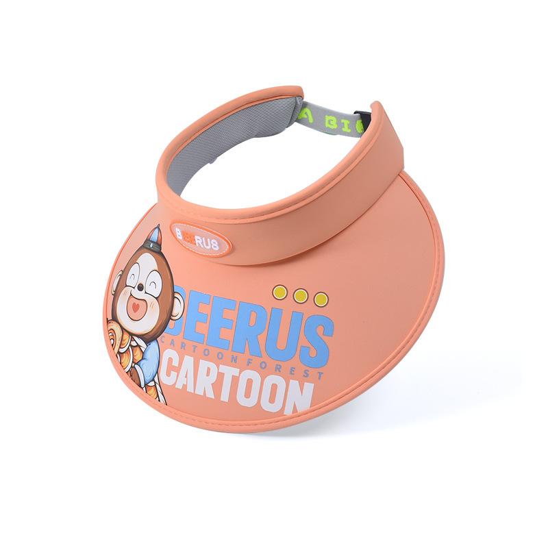 1105 summer children's hats male and female babies outdoor sunshade sunscreen hat cartoon cute big brim empty top sun hat