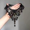 Gothic Lace Clavicle Necklace with Adjustable Clasp for Party Styling, Photo Looks, and Dress-Up Outfit Detail Appeal
