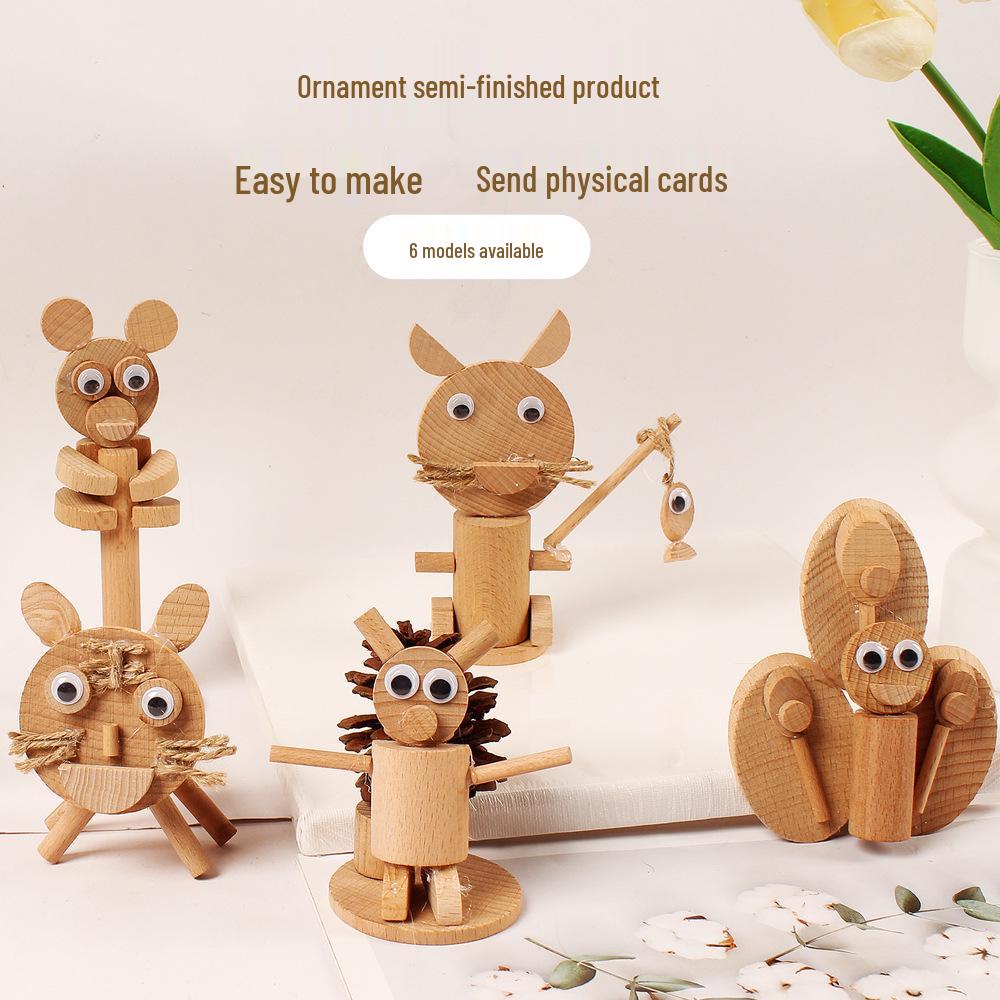 Детский набор для столярных работ: Модель Маленького Дома - Полуготовый Коттедж для Рукодельных Родительско-Детских Проектов