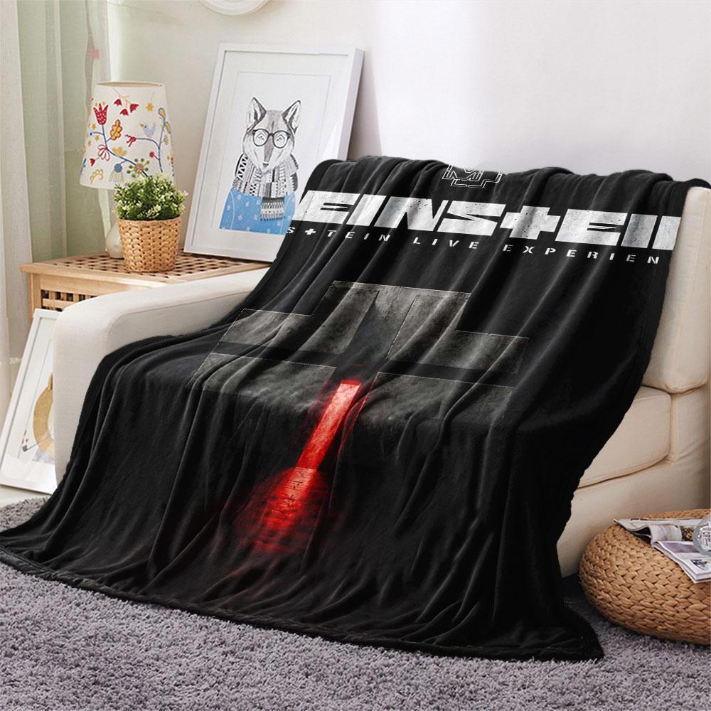 Rammstein Heavy metal band printing Flannel Blanket Bedroom Sofa Camping Warm blanket Gifts for family and friends-MJ006