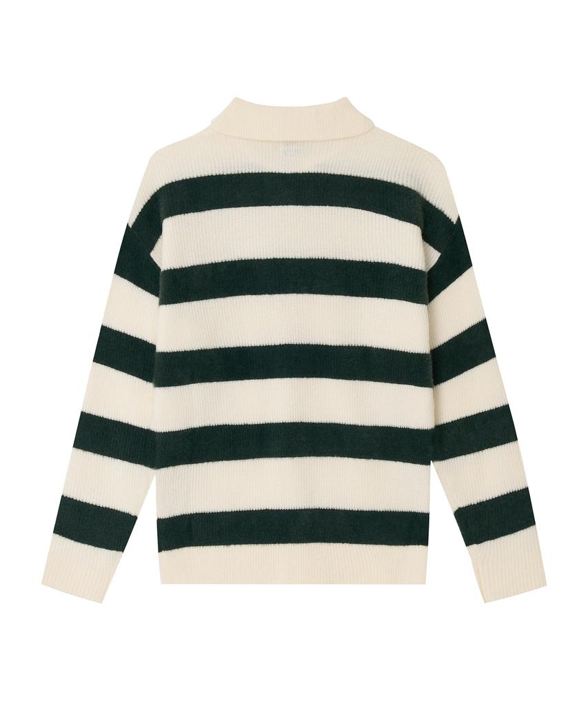 LEE Striped Collar Knit Green