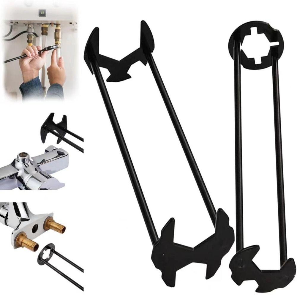 Carbon Steel Basin Wrench 7 Sizes Sink Wrench Set Plumbers Wrench Faucet Wrench  Tight Spaces