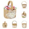 2pcs Lace Bowknot Flower Girl Basket Retro Candy Gift Bag  Wedding Ceremony Party Decoration