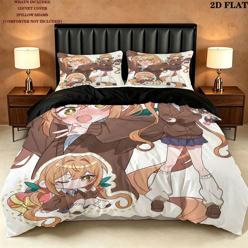 The Girlfriends Really Love Pattern Bedding Quilt Set Quilt Cover Pillowcase Home Birthday Gift(1 * duvet cover + 2 * pillowcase, without core)
