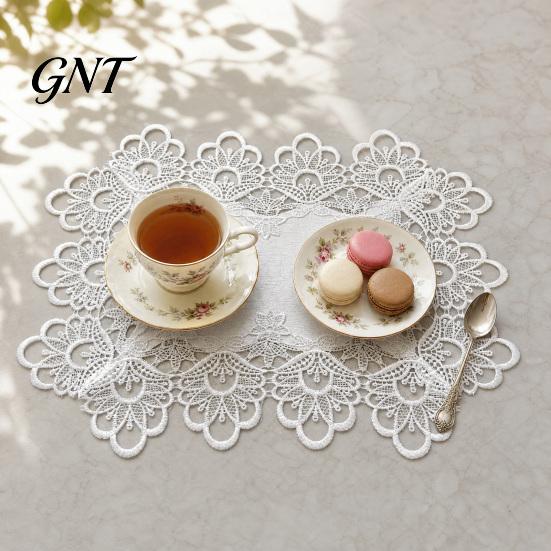 Warp-resistant Placemat White Lace Placemat, Foldable Soft Anti-Wrinkle Table Mat, Heat Low-temperature Resistant Non-Yellowing Durable Dining